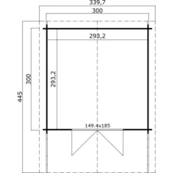 Lasita Holz-Gartenhaus Viljandi 34 Carbongrau 339,7 Cm X 445 Cm Mit Anbaudach -Vitavia Verkäufe 4743329236700 4986 4
