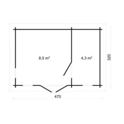 Tene Kaubandus Gartenhaus Oriental-5 Flachdach 510 Cm X 360 Cm Hellbraun -Vitavia Verkäufe 4744319010652 11003400 3