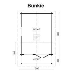 Tene Kaubandus Holz-Gartenhaus Satteldach Unbehandelt 920 Cm X 480 Cm -Vitavia Verkäufe 4744319010690 11003400 3