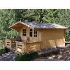 Tene Kaubandus Gartenhaus Mari-B Satteldach 400 Cm X 510 Cm Braun