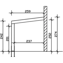 Skan Holz Terrassenüberdachung Novara 450 Cm X 259 Cm Weiß -Vitavia Verkäufe 476098 2622 4