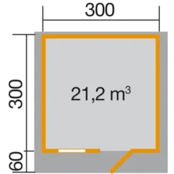 Weka Holz-Gartenhaus Belluno B Natur BxT: 380 Cm X 370 Cm -Vitavia Verkäufe 476882 3230 2