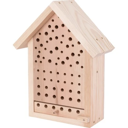 Insektenhotel Eckig Mit Spitzdach 30 Cm 1 Insektenhotel Eckig Mit Spitzdach 30 Cm