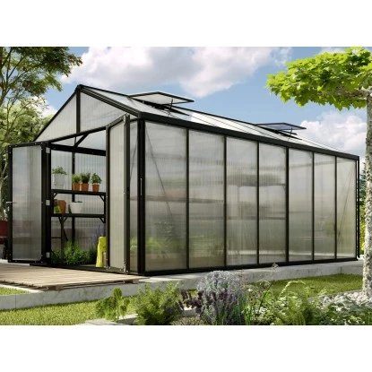 Vitavia Gewächshaus Zeus Comfort 13800 HKP16mm Schwarz 1 Vitavia Gewächshaus Zeus Comfort 13800 HKP16mm Schwarz