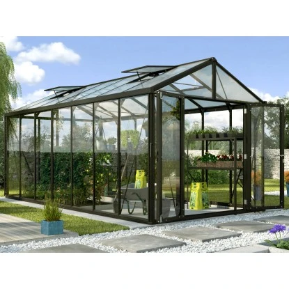 Vitavia Gewächshaus Zeus Comfort 13800 ESG/HKP Schwarz 1 Vitavia Gewächshaus Zeus Comfort 13800 ESG/HKP Schwarz