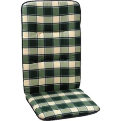 Hochlehner-Auflage Basic-Line 120 X 50 X 6 Cm Grün-Weiß D.0467