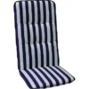 Hochlehner-Auflage Basic-Line 120 X 50 X 6 Cm Blau-Weiß D.0268