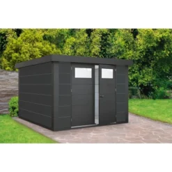 Wolff Finnhaus Metall-Gerätehaus Eleganto Granitgrau 6,4 M²
