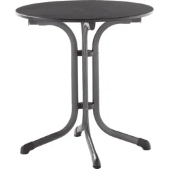 Sieger Klapptisch Ø 68 Cm Grau/Eisengrau