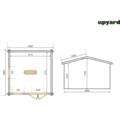 Upyard Gartenhaus Girò 400 X 400 Cm FSC® -Vitavia Verkäufe 52196001762 11023500 VM 02