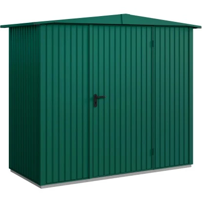 Ecostar Gerätehaus Trend Mit Satteldach Typ 1 RAL6005 Moosgrün Einzeltür 1 Ecostar Gerätehaus Trend Mit Satteldach Typ 1 RAL6005 Moosgrün Einzeltür