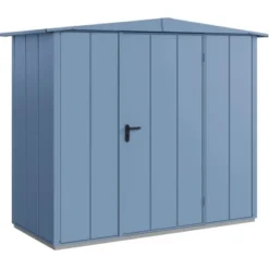 Ecostar Gerätehaus Elegant Mit Satteldach Typ 1 RAL5014 Taubenblau Einzeltür