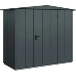 Ecostar Gerätehaus Elegant Mit Satteldach Typ 1 RAL7016 Anthrazitgrau Einzeltür