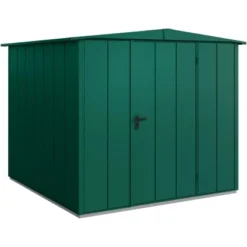 Ecostar Gerätehaus Elegant Mit Satteldach Typ 2 RAL6005 Moosgrün Einzeltür