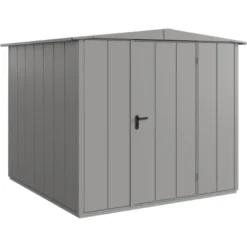 Ecostar Gerätehaus Elegant Mit Satteldach Typ 2 RAL9007 Graualuminium Einzeltür