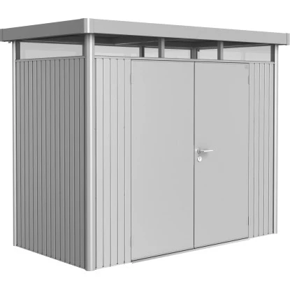 Biohort Metall-Gerätehaus HighLine Silber-Metallic 3,5 M² Doppeltür 1 Biohort Metall-Gerätehaus HighLine Silber-Metallic 3,5 M² Doppeltür