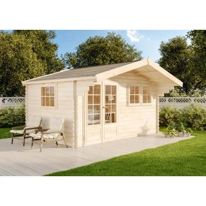 Alpholz Gartenhaus Koski Satteldach 465 X 391 Cm Natur 1 Alpholz Gartenhaus Koski Satteldach 465 X 391 Cm Natur