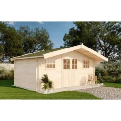 Alpholz Gartenhaus Winnipeg Satteldach 525 Cm X 416 Cm Natur