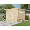 Alpholz Gartenhaus Kasuko Flachdach 612 Cm X 330 Cm Natur