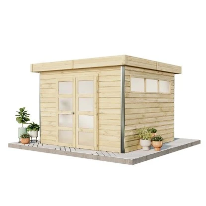 Alpholz Gartenhaus Kasuko Flachdach 612 Cm X 330 Cm Natur 2 Alpholz Gartenhaus Kasuko Flachdach 612 Cm X 330 Cm Natur – Bild 2