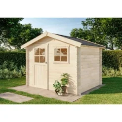 Alpholz Gartenhaus Salzburg Satteldach 315 Cm X 259 Cm Hellbraun