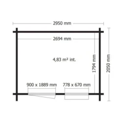 Alpholz Gartenhaus Salzburg Satteldach 315 Cm X 259 Cm Hellbraun -Vitavia Verkäufe 5411249912156 11003400 3
