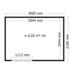Alpholz Gartenhaus QBS Flachdach 594 Cm X 300 Cm Hellbraun -Vitavia Verkäufe 5411249916024 11003400 5