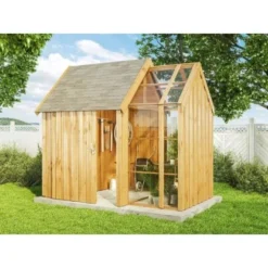 Alpholz Gewächshaus Vertigo Fichte 28 Mm B 327 Cm X T 226 Cm