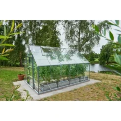 Halls Gewächshaus Universal 128 Blankglas 3 Mm Alu 9,9 M² Inkl. Fundamentrahmen -Vitavia Verkäufe 5701701091995 3156 AB 02