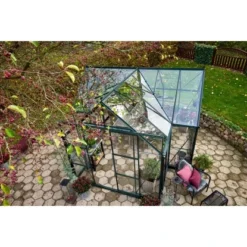 Halls Gewächshaus Garden Room ESG 3 Mm Grün 12,9 M² Inkl. Fundamentrahmen 24 Halls Gewächshaus Garden Room ESG 3 Mm Grün 12,9 M² Inkl. Fundamentrahmen -Vitavia Verkäufe 5701701098345 3156 AB 11