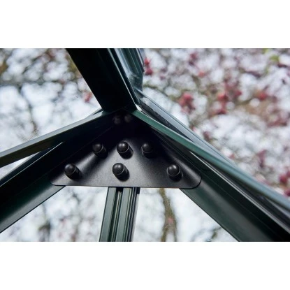 Halls Gewächshaus Garden Room ESG 3 Mm Grün 12,9 M² Inkl. Fundamentrahmen 8 Halls Gewächshaus Garden Room ESG 3 Mm Grün 12,9 M² Inkl. Fundamentrahmen – Bild 8