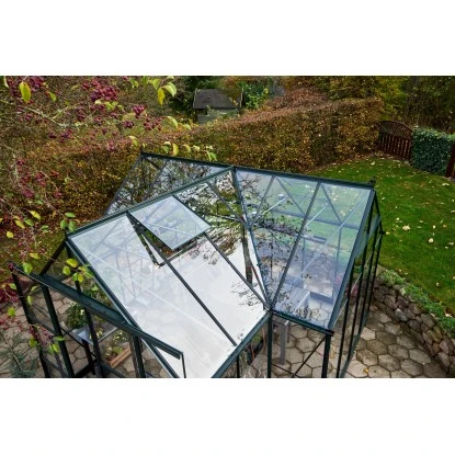 Halls Gewächshaus Garden Room ESG 3 Mm Grün 12,9 M² Inkl. Fundamentrahmen 10 Halls Gewächshaus Garden Room ESG 3 Mm Grün 12,9 M² Inkl. Fundamentrahmen – Bild 10