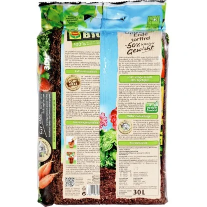 Compo Bio Universal-Erde Torffrei Mit Schafwolle Weniger Gewicht 30 L 2 Compo Bio Universal-Erde Torffrei Mit Schafwolle Weniger Gewicht 30 L – Bild 2