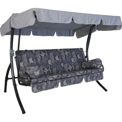 Angerer Hollywoodschaukel Trend Schmetterling Grau 3-Sitzer 1 Angerer Hollywoodschaukel Trend Schmetterling Grau 3-Sitzer