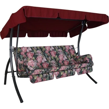 Angerer Hollywoodschaukel Trend Dresden Schwarz Blumen 3-Sitzer 1 Angerer Hollywoodschaukel Trend Dresden Schwarz Blumen 3-Sitzer