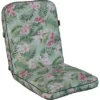 Angerer Stuhlauflage Niedrig Bangkok Blätter Blumen Grün-Pink