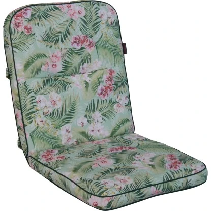 Angerer Stuhlauflage Niedrig Bangkok Blätter Blumen Grün-Pink 1 Angerer Stuhlauflage Niedrig Bangkok Blätter Blumen Grün-Pink