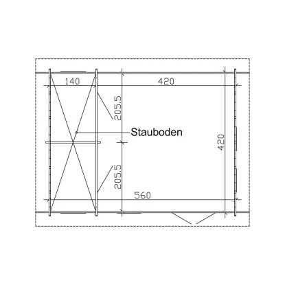 Skan Holz-Gartenhaus Bern 2 Basishaus B X T 420 Cm X 560 Cm 8 Skan Holz-Gartenhaus Bern 2 Basishaus B X T 420 Cm X 560 Cm – Bild 8