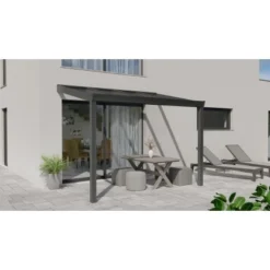 Terrassenüberdachung Professional 300 Cm X 250 Cm Anthrazit Struktur Glas 6 Terrassenüberdachung Professional 300 Cm X 250 Cm Anthrazit Struktur Glas -Vitavia Verkäufe 602080 11007300 3