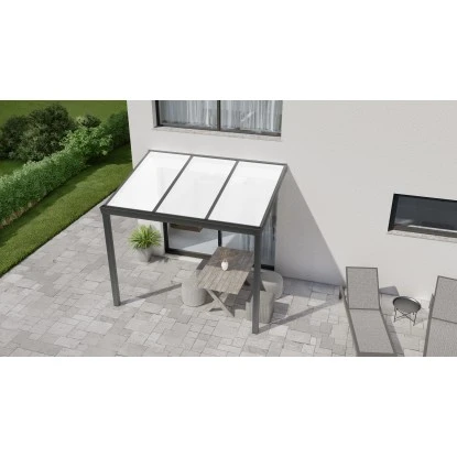 Terrassenüberdachung Professional 300 Cm X 300 Cm Anthrazit Struktur PC Opal 1 Terrassenüberdachung Professional 300 Cm X 300 Cm Anthrazit Struktur PC Opal