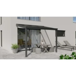 Terrassenüberdachung Professional 300 Cm X 350 Cm Anthrazit Struktur Glas 6 Terrassenüberdachung Professional 300 Cm X 350 Cm Anthrazit Struktur Glas -Vitavia Verkäufe 602092 11007300 3