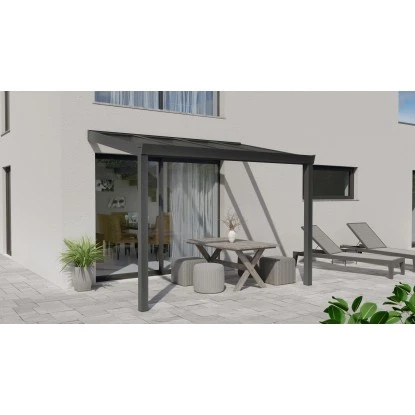 Terrassenüberdachung Professional 300 Cm X 350 Cm Anthrazit Struktur Glas 3 Terrassenüberdachung Professional 300 Cm X 350 Cm Anthrazit Struktur Glas – Bild 3