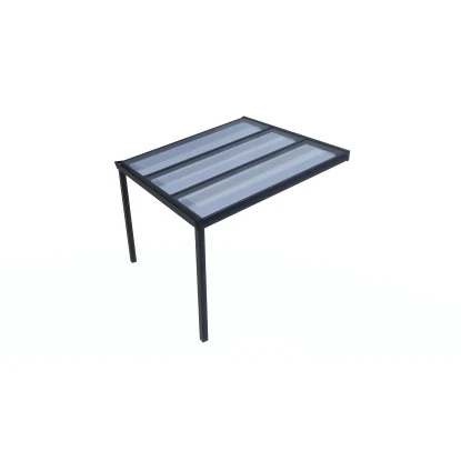 Terrassenüberdachung Professional 300 Cm X 350 Cm Anthrazit Struktur PC Klar 2 Terrassenüberdachung Professional 300 Cm X 350 Cm Anthrazit Struktur PC Klar – Bild 2