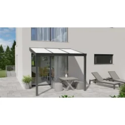 Terrassenüberdachung Professional 300 Cm X 350 Cm Anthrazit Struktur PC Opal -Vitavia Verkäufe 602096 11007300 3