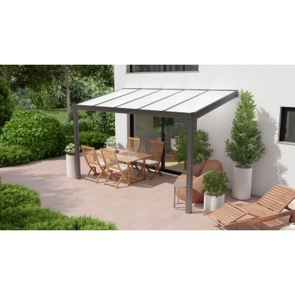 Terrassenüberdachung Professional 400 Cm X 200 Cm Anthrazit Struktur PC Opal 1 Terrassenüberdachung Professional 400 Cm X 200 Cm Anthrazit Struktur PC Opal