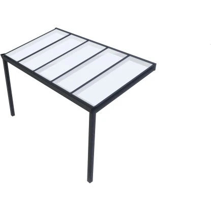 Terrassenüberdachung Professional 400 Cm X 200 Cm Anthrazit Struktur PC Opal 2 Terrassenüberdachung Professional 400 Cm X 200 Cm Anthrazit Struktur PC Opal – Bild 2