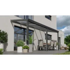 Terrassenüberdachung Professional 500 Cm X 200 Cm Anthrazit Struktur PC Klar -Vitavia Verkäufe 602118 11007300 3