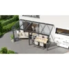 Terrassenüberdachung Professional 500 Cm X 300 Cm Anthrazit Struktur PC Klar