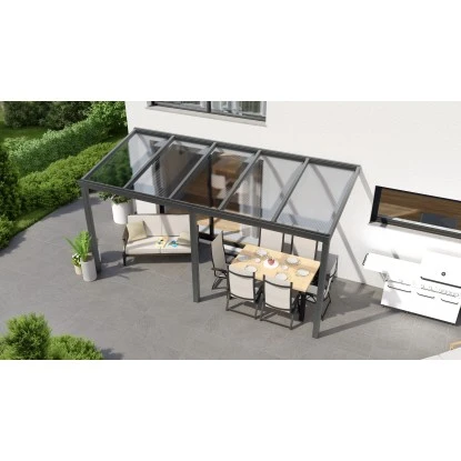 Terrassenüberdachung Professional 500 Cm X 300 Cm Anthrazit Struktur PC Klar 1 Terrassenüberdachung Professional 500 Cm X 300 Cm Anthrazit Struktur PC Klar