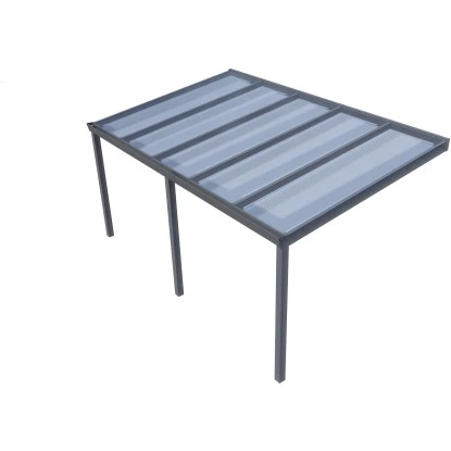 Terrassenüberdachung Professional 500 Cm X 300 Cm Anthrazit Struktur PC Klar 2 Terrassenüberdachung Professional 500 Cm X 300 Cm Anthrazit Struktur PC Klar – Bild 2